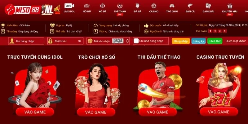 Các sản phẩm game tại Miso88 vô cùng đa dạng