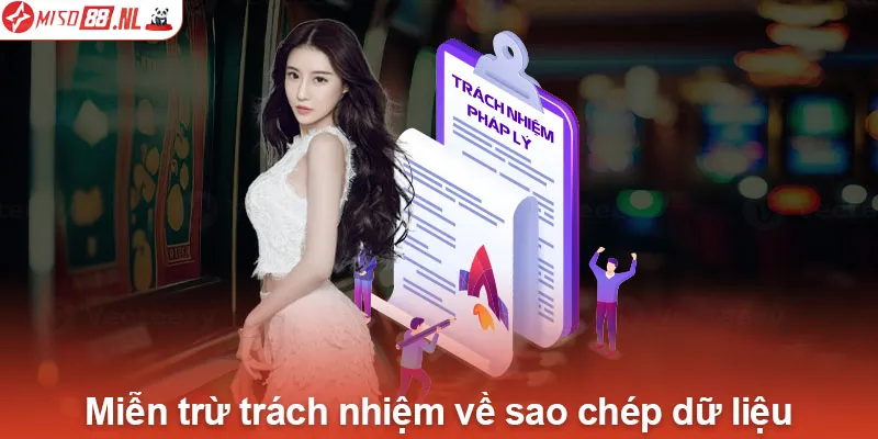 Miễn trừ trách nhiệm về sao chép dữ liệu